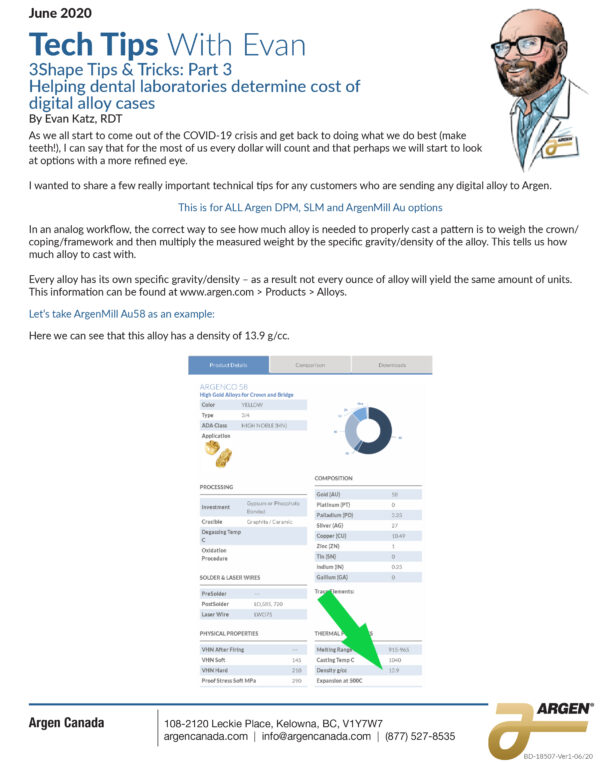 Alloy Weight Calculator DentalTechTips